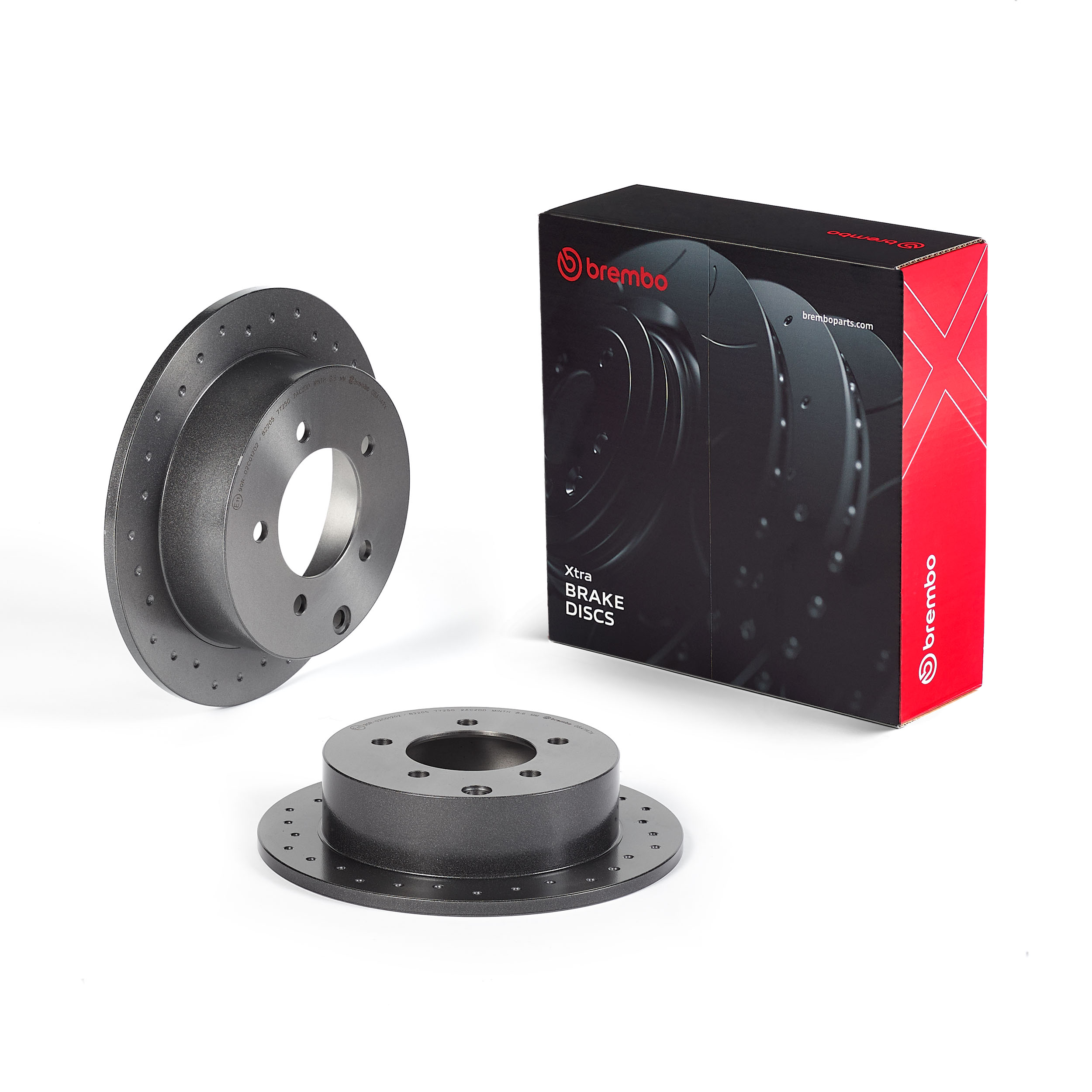 BREMBO Bremseskive 08.A114.7X perforeret 262mm 10mm for MITSUBISHI