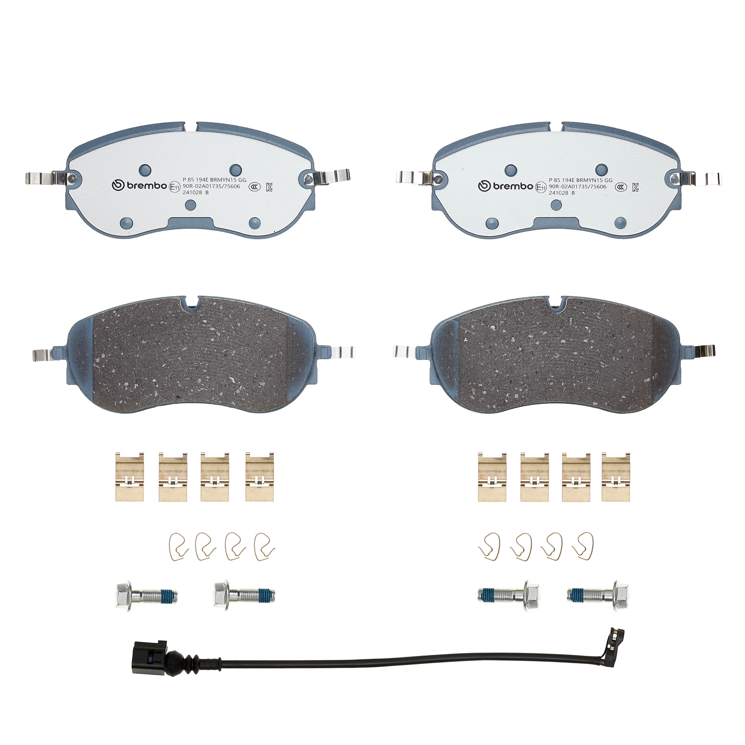 BREMBO Bremseklodser P 85 194E for AUDI SKODA VW (SVW) AUDI (FAW)