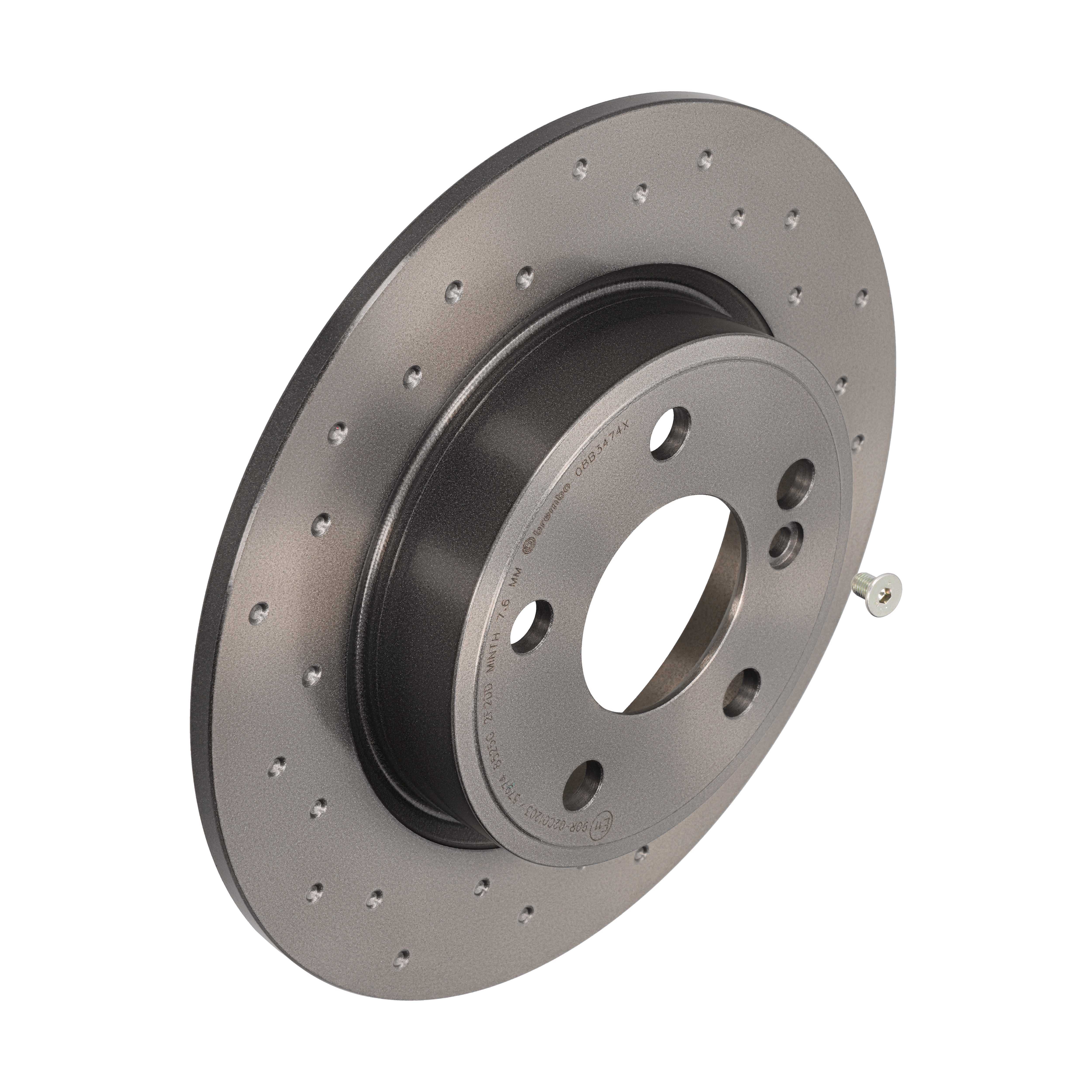 BREMBO Bremseskive 08.B347.4X perforeret 276mm 9mm for MERCEDES-BENZ