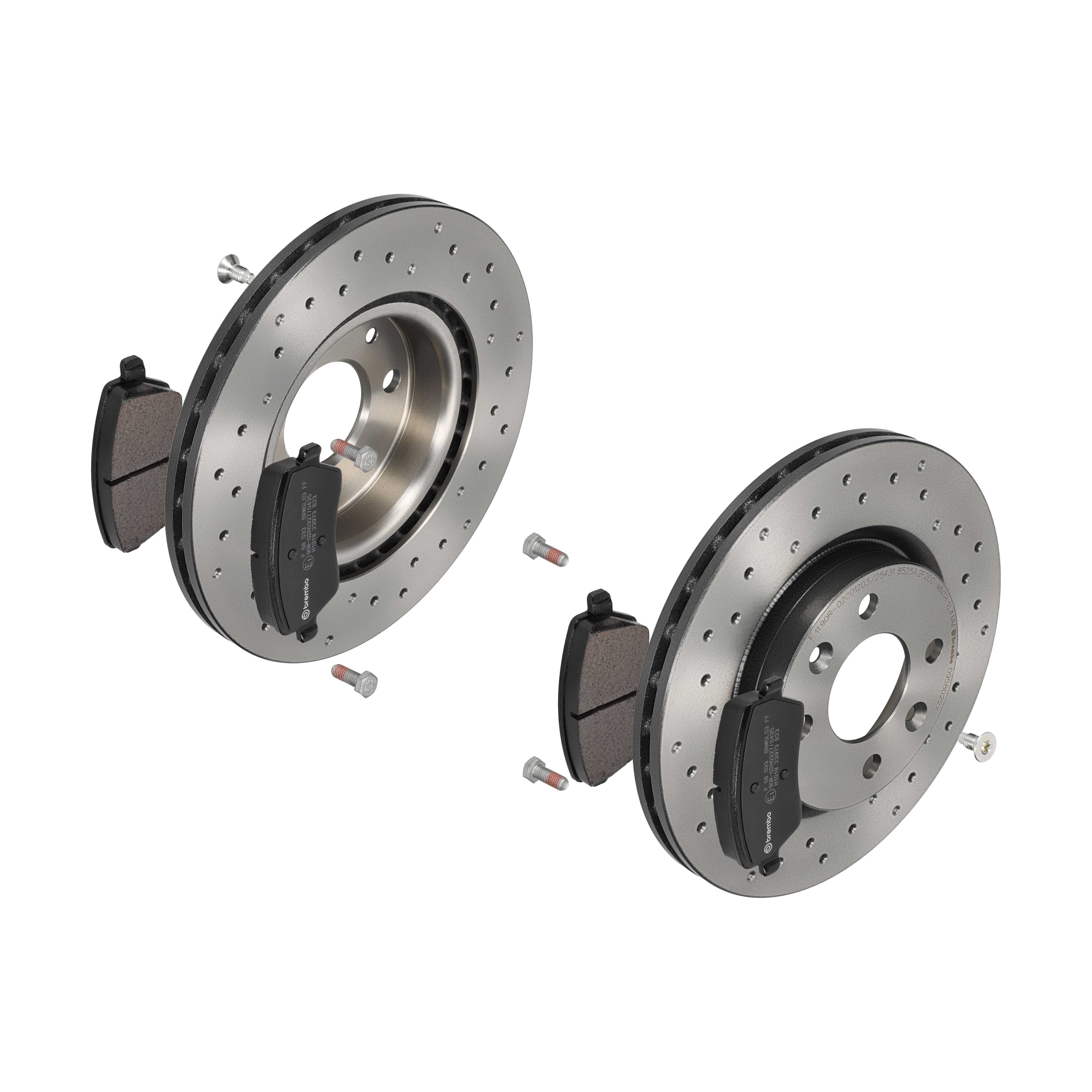 BREMBO Bremsesæt, skivebremser sk8k0f74l7 foraksel perforeret/ventileret 259mm 20mm for MERCEDES-BENZ DACIA RENAULT NISSAN LADA