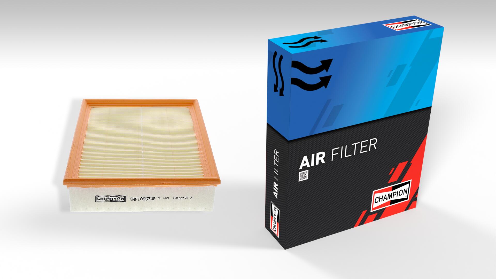 CHAMPION Luftfilter caf100570p Filterindsats length_mm_203|Længde [mm]|254 width_mm_206|Bredde [mm]|213 height_mm_209|Højde [mm]|57 packing_type_677|B