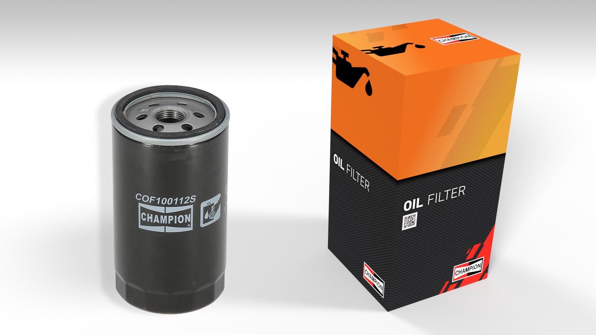 CHAMPION Oliefilter cof100112s Påskruet 89mm M20x1.5 for FIAT