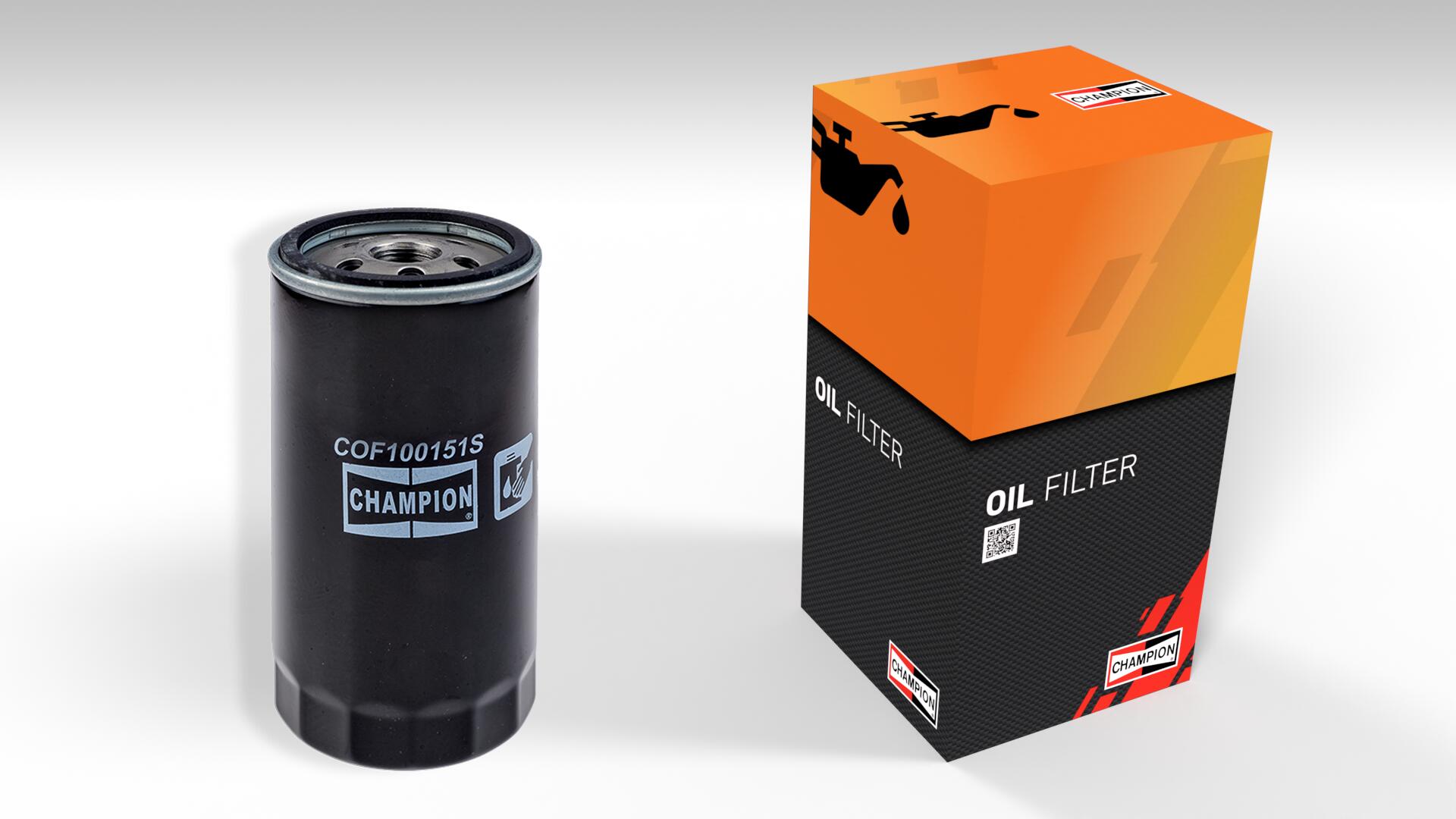CHAMPION Oliefilter cof100151s Påskruet 142mm 3/4-16 UNF for OPEL FORD GENERAL MOTORS