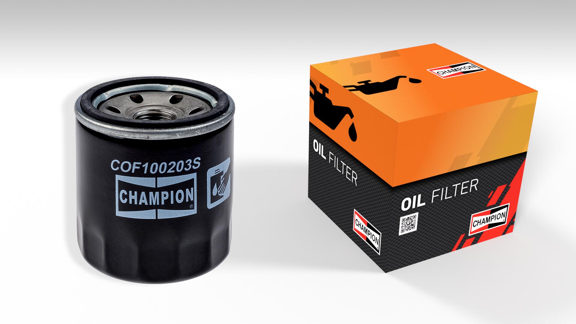 CHAMPION Oliefilter cof100203s Påskruet 75mm M18x1.5 for GENERAL MOTORS