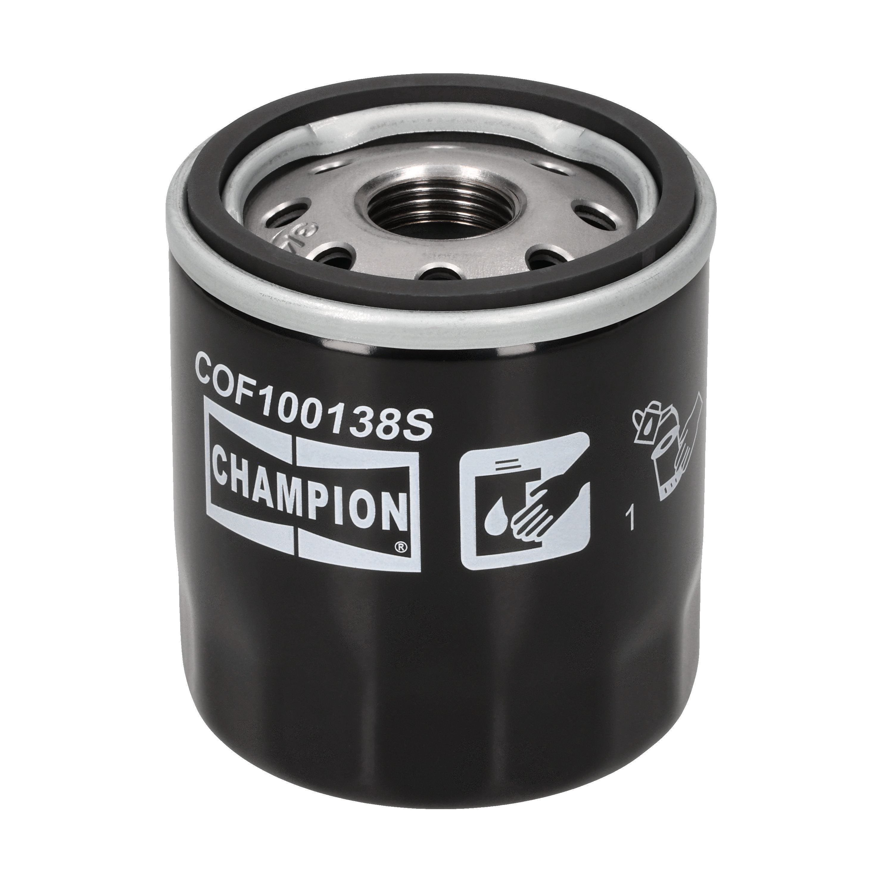 CHAMPION Oliefilter cof100138s Påskruet 75mm 3/4-16 UNF for CHRYSLER FORD GENERAL MOTORS KAWASAKI TOYOTA GEELY DAIHATSU LEXUS CITROËN SUZUKI MAZDA NI