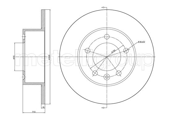 METELLI Bremseskive 231287c fuld 305mm 12mm for OPEL NISSAN RENAULT TRUCKS