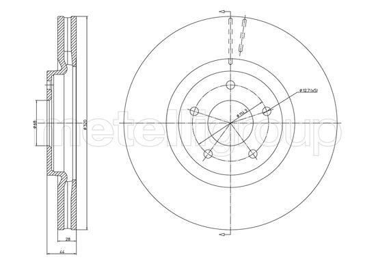 METELLI Bremseskive 231323c ventileret 320mm 28mm for NISSAN RENAULT