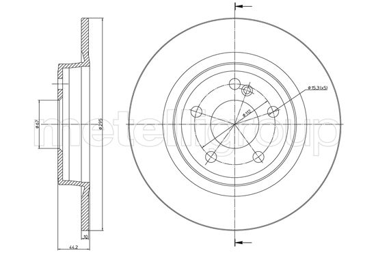 METELLI Bremseskive 231463c fuld 295mm 10mm for MERCEDES-BENZ
