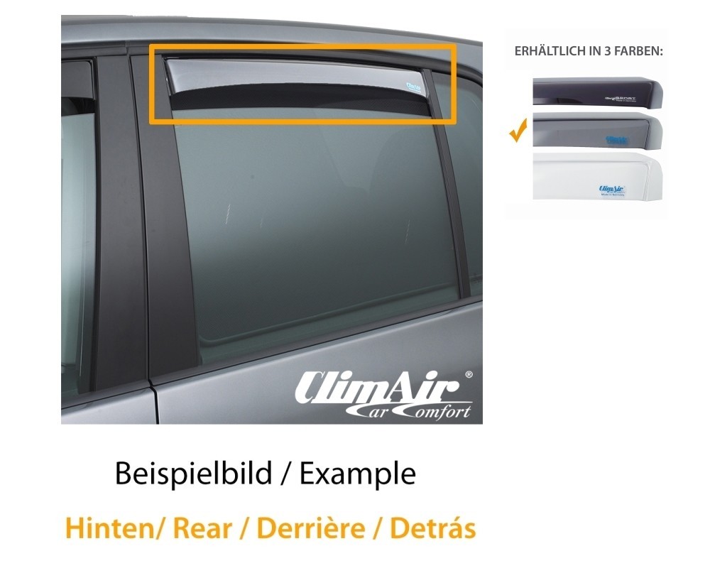 Billede af ClimAir Vindafviser Master (bagdøre) til Audi A6 4-dørs (sæt, 2 stk.), CLIMAIR, bag, b.la. til Audi