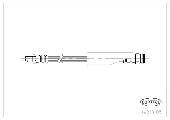 CORTECO Bremseslange 19018105 foraksel for ALFA ROMEO