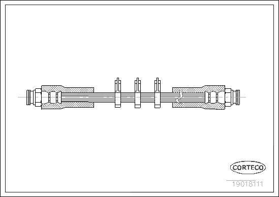 CORTECO Bremseslange 19018111 foraksel for ALFA ROMEO