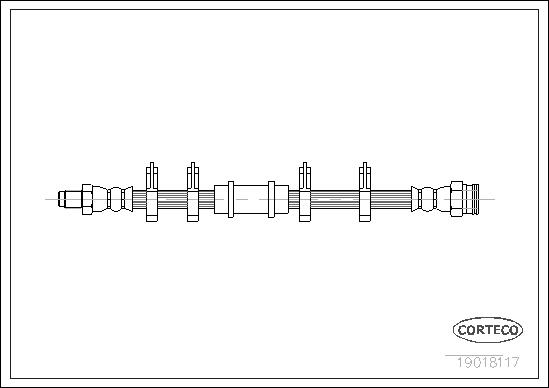 CORTECO Bremseslange 19018117 foraksel for FIAT