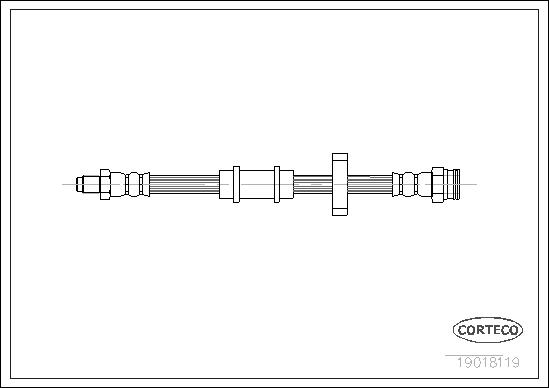 CORTECO Bremseslange 19018119 foraksel for FIAT