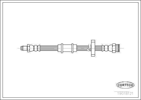 CORTECO Bremseslange 19018121 foraksel for FIAT SEAT