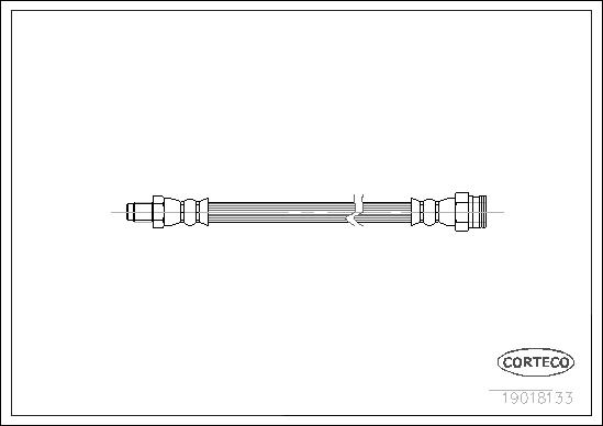 CORTECO Bremseslange 19018133 bagaksel for LANCIA ALFA ROMEO