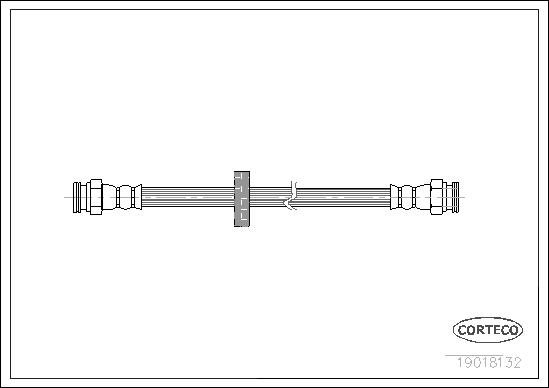 CORTECO Bremseslange 19018132 bagaksel for FIAT LANCIA