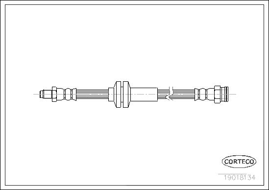 CORTECO Bremseslange 19018134 foraksel for LANCIA