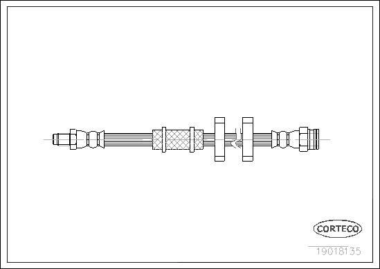 CORTECO Bremseslange 19018135 foraksel for FIAT
