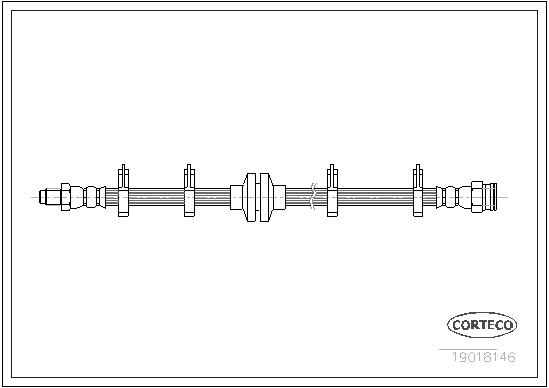 CORTECO Bremseslange 19018146 foraksel for LANCIA