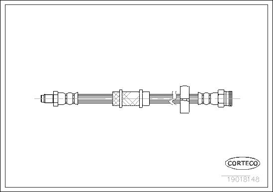 CORTECO Bremseslange 19018148 foraksel for FIAT