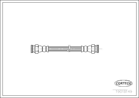 CORTECO Bremseslange 19018149 foraksel for LANCIA