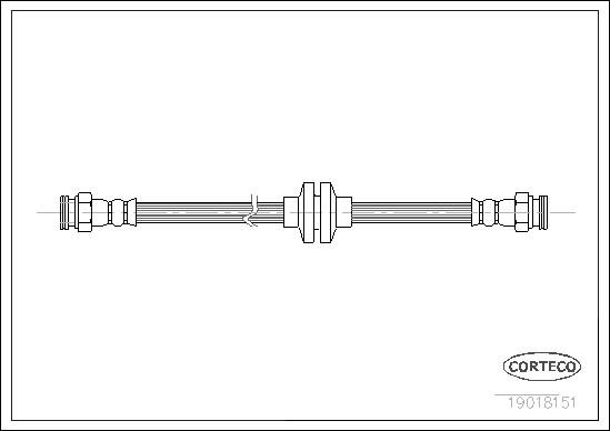 CORTECO Bremseslange 19018151 bagaksel for FIAT