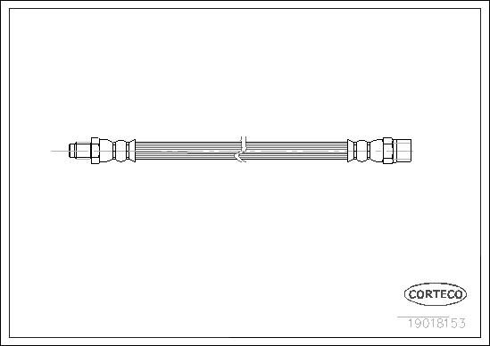 CORTECO Bremseslange 19018153 foraksel for FORD