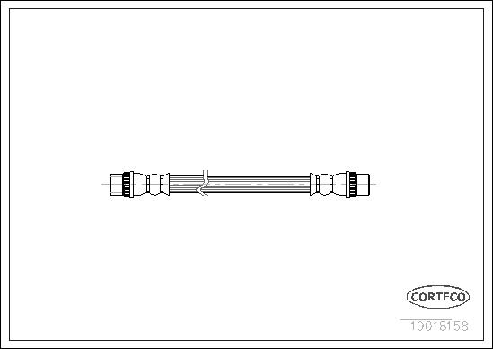 CORTECO Bremseslange 19018158 bag for PEUGEOT RENAULT