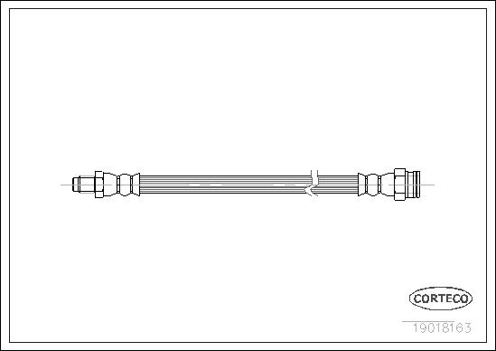 CORTECO Bremseslange 19018163 foraksel for PEUGEOT