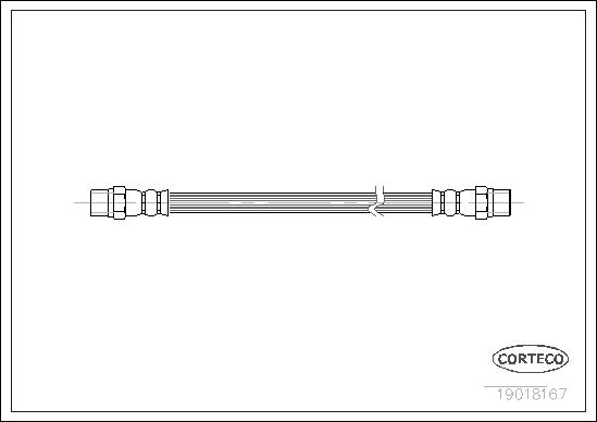 CORTECO Bremseslange 19018167 foraksel for PEUGEOT