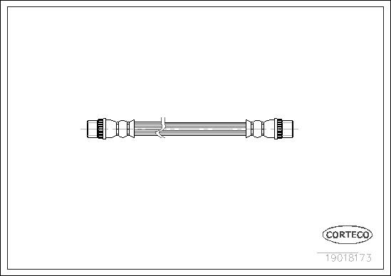 CORTECO Bremseslange 19018173 bagaksel for RENAULT