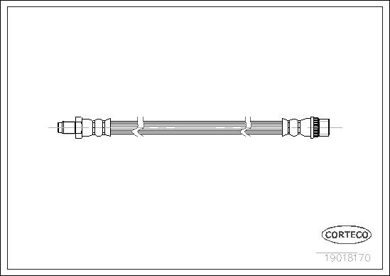 CORTECO Bremseslange 19018170 foraksel for RENAULT