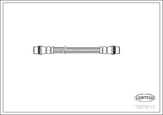 CORTECO Bremseslange 19018175 bagaksel for PEUGEOT RENAULT