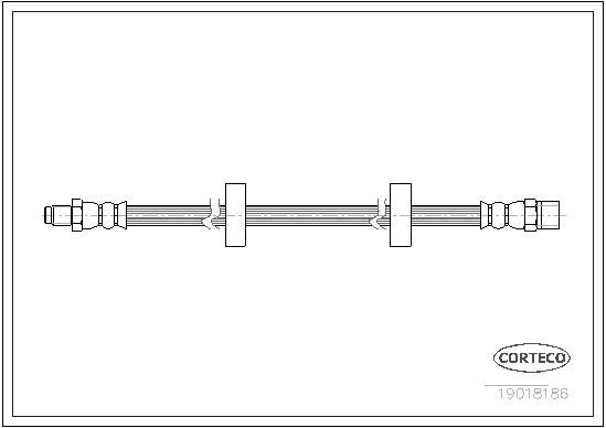 CORTECO Bremseslange 19018186 foraksel for VW (FAW) AUDI VW