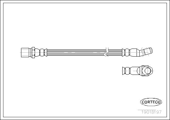 CORTECO Bremseslange 19018197 foraksel for FIAT