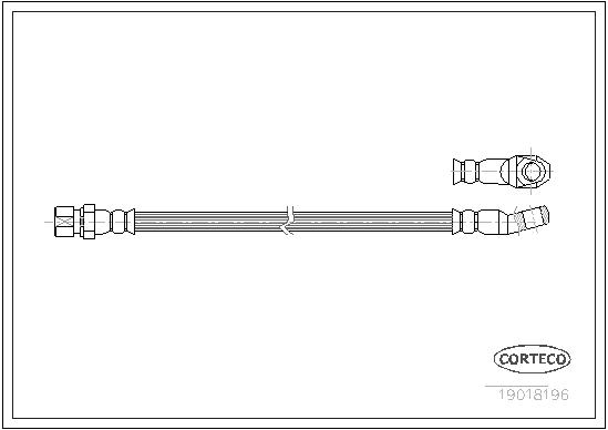 CORTECO Bremseslange 19018196 foraksel for FIAT