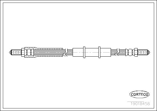 CORTECO Bremseslange 19018458 foraksel for ALFA ROMEO