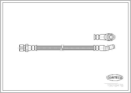 CORTECO Bremseslange 19018478 foraksel for FIAT