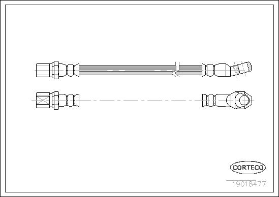 CORTECO Bremseslange 19018477 bagaksel for FIAT