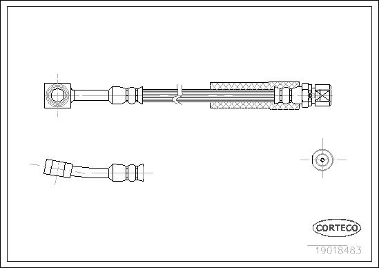 CORTECO Bremseslange 19018483 bag for VAUXHALL