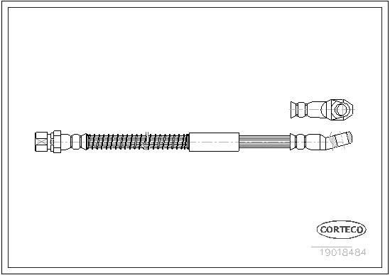 CORTECO Bremseslange 19018484 foraksel for LADA