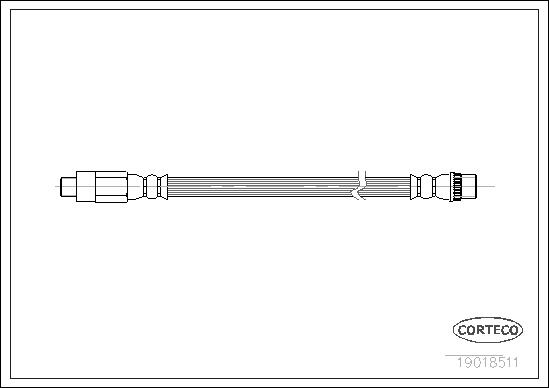 CORTECO Bremseslange 19018511 bagaksel for RENAULT