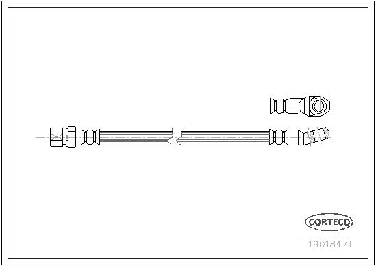 CORTECO Bremseslange 19018471 bagaksel for FIAT
