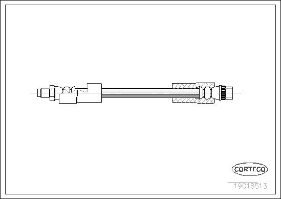 CORTECO Bremseslange 19018513 foraksel for RENAULT