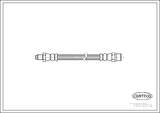 CORTECO Bremseslange 19018519 bag for VW