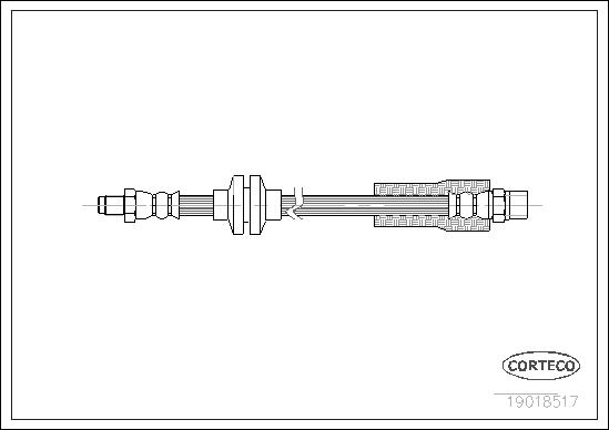 CORTECO Bremseslange 19018517 foraksel for AUDI