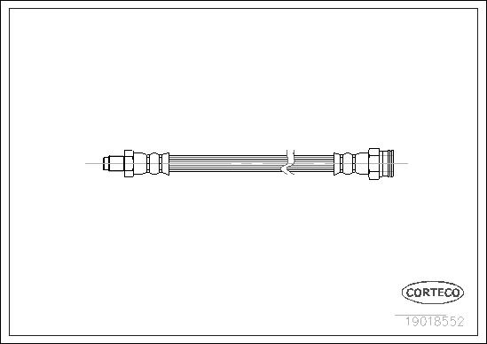 CORTECO Bremseslange 19018552 bagaksel for PEUGEOT FIAT