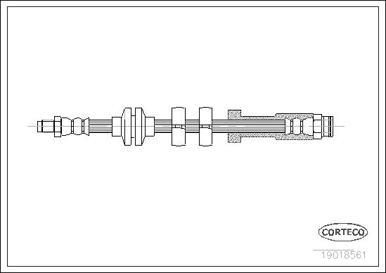 CORTECO Bremseslange 19018561 foraksel for FIAT LANCIA
