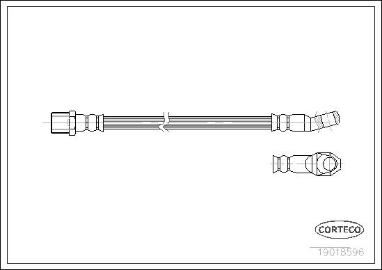 CORTECO Bremseslange 19018596 foraksel for FIAT