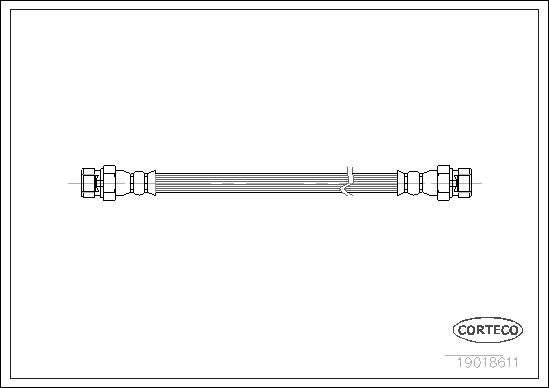 CORTECO Bremseslange 19018611 bagaksel for FIAT
